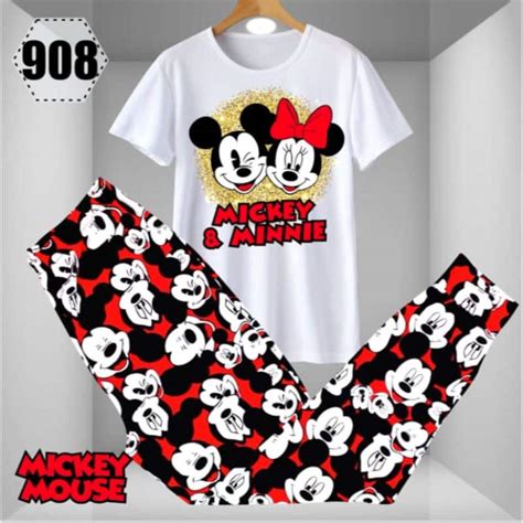Pijama Pantalón Para Parejas Amigos Hermanos Mickey Y Minnie Mouse