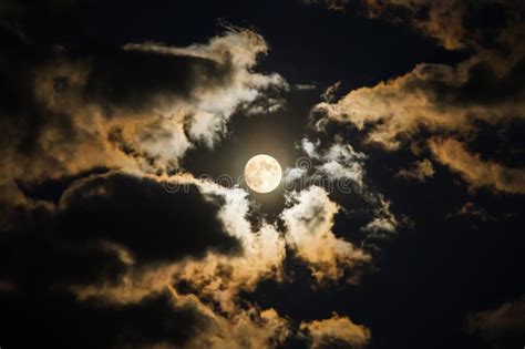 Full Moon On Dark Sky Stock Photo Image Of Halloween 251486232