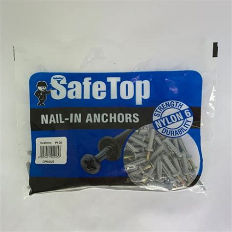 Nail In Anchor 5 X 25mm P100 Safetop