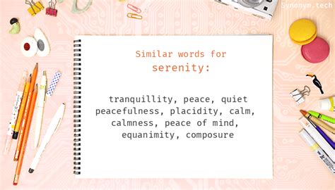 Serenity Synonyms Similar Word For Serenity