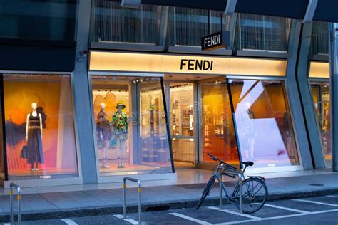 Fendi Fashion Store Window Shop Bags Clothes And Shoes On Display
