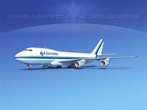 Boeing 747 100 National Airlines 3d Model 89 3ds Unknown Dwg Dxf