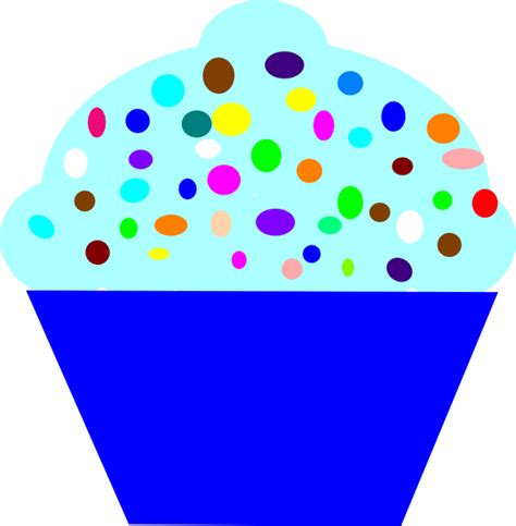 Cupcake Blue Clip Art Vector Clip Art Online Royalty Free
