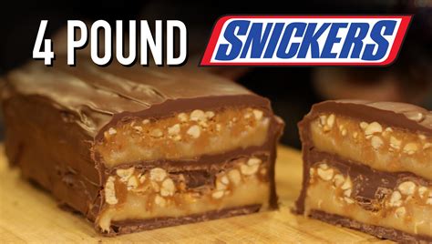 4 Pound Giant Snickers Candy Bar Recipe Hellthyjunkfood