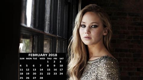 Jennifer Lawrence 2018 February Calendar | Jennifer lawrence, Jennifer, Jennifer lawrence wallpaper