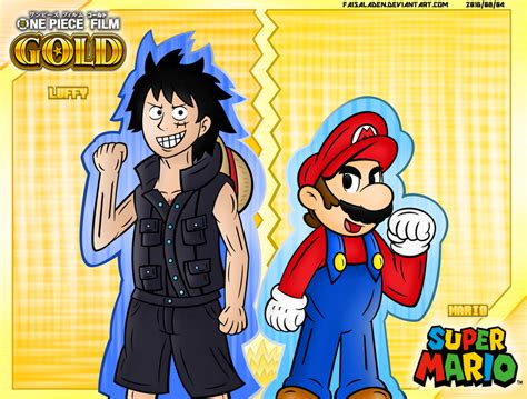 One Piece Film Gold X Super Mario Crossover Art By Faisaladen On