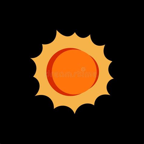 Sun In Space Sun With Crown Star Flat Style Vector Illustration