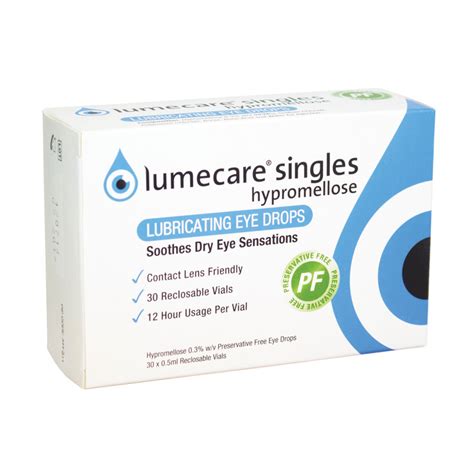 For the treatment of sensation of dryness and other minor complaints of no pathological significance as well as burning and hypromellose 0.3 % w/v + sodium hyaluronate 0.1% w/v eye drops. Buy Lumecare Hypromellose 0.3% 12 hour Eye Drops | Chemist ...