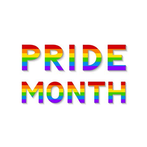 pride month colorful lettering letters in colors of rainbow lgbt community flag on black