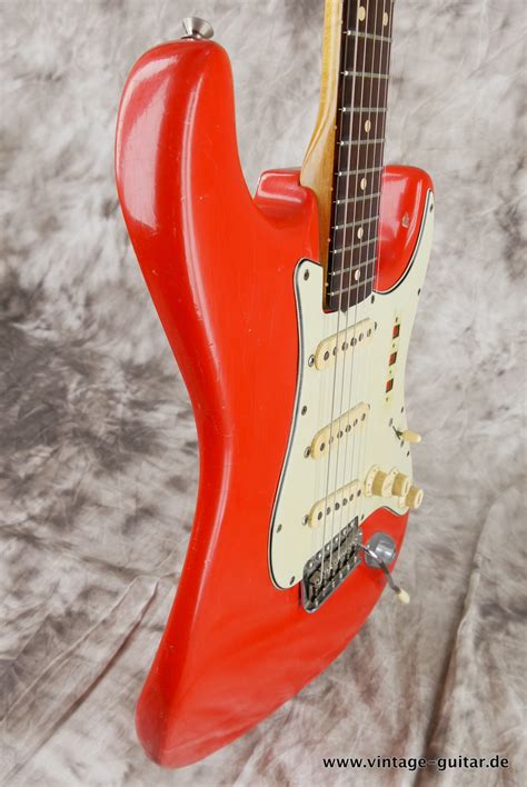 Fender Stratocaster 1961 Fiesta Red Refin Guitar For Sale Vintage