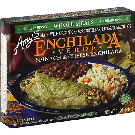 We didn't realize how seasonal the frozen food business was back then, and once. Amys Whole Meals Enchilada, Verde | Buehler's