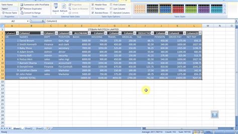 How To Create Payrollsalary Sheet Payslip In Excel Youtube