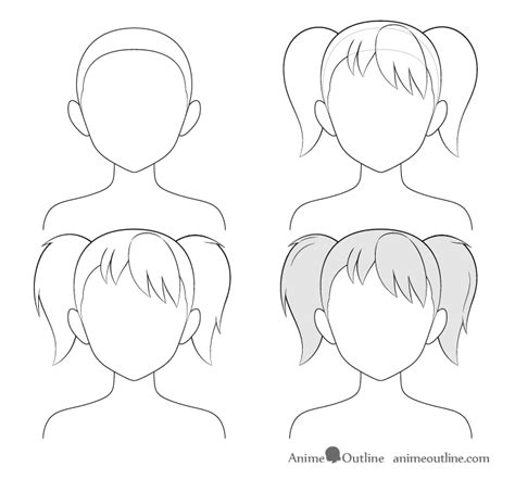 How To Draw Anime And Manga Hair Female Animeoutline