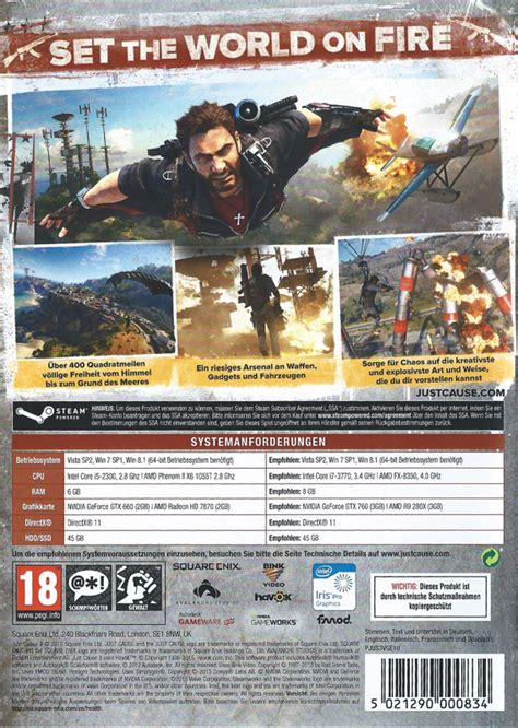 Just Cause 3 Cover Or Packaging Material Mobygames