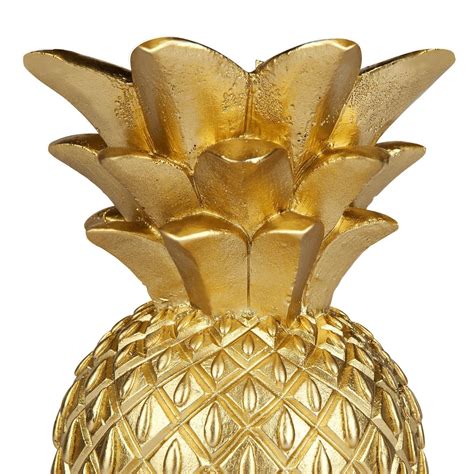 Grote Goudkleurige Ananasvormige Kaars Gold Pineapple Candle Large