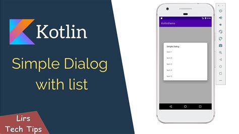Android Studio Kotlin Create Simple Dialog With List