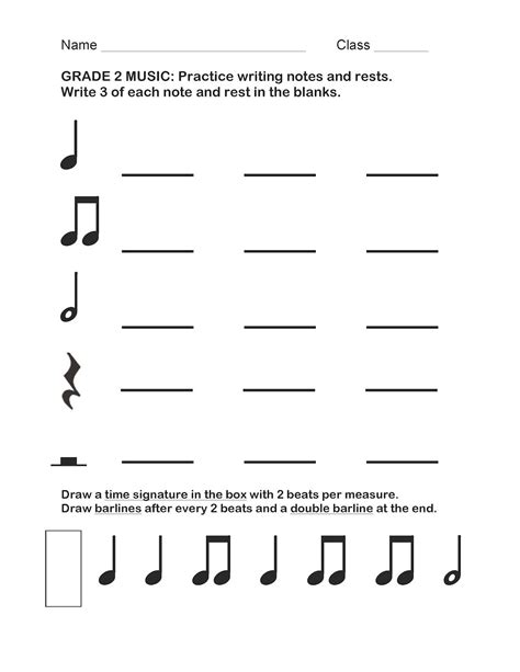Music Rhythm Worksheets Pdf
