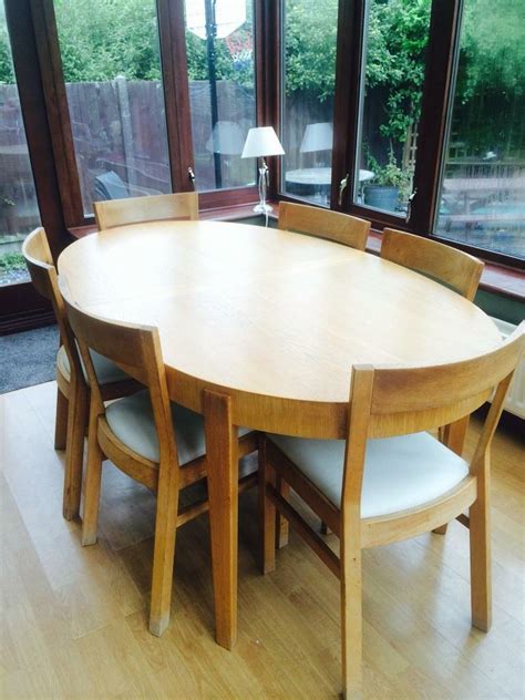 Small square tables for two start at widths of 2'6 (76 cm) up to sizes for four to six. Ikea oval dining table & 6 chairs | in Leigh-on-Sea, Essex | Gumtree