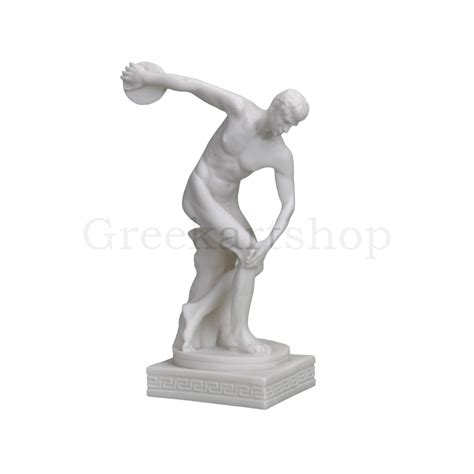 Discobolus Discus Thrower Nude Male Athlete Greek Roman Statue Etsy