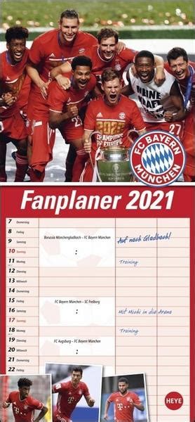 Übersicht über die 13 gesetzlichen feiertage und festtage für das kalenderjahr 2021 in bayern. FC Bayern München Fanplaner Kalender 2021 - KV & H | Thalia