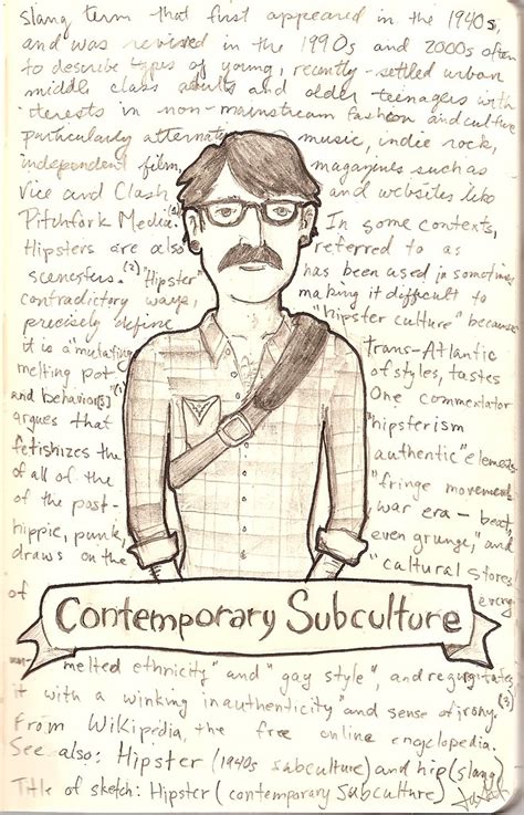Hipster Contemporary Subculture Sketch A Day Series 01 1 Flickr