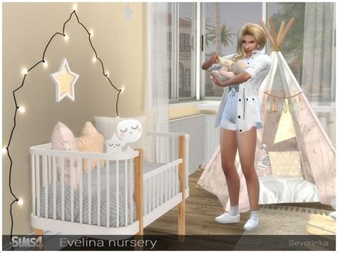 Severinkas Evelina Nursery Sims Baby Sims 4 Bedroom Sims 4 Cc