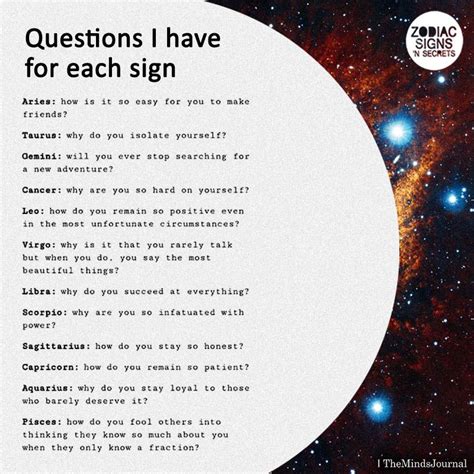 Questions I Have For Each Sign Zodiac Signs Gemini Zodiac Signs