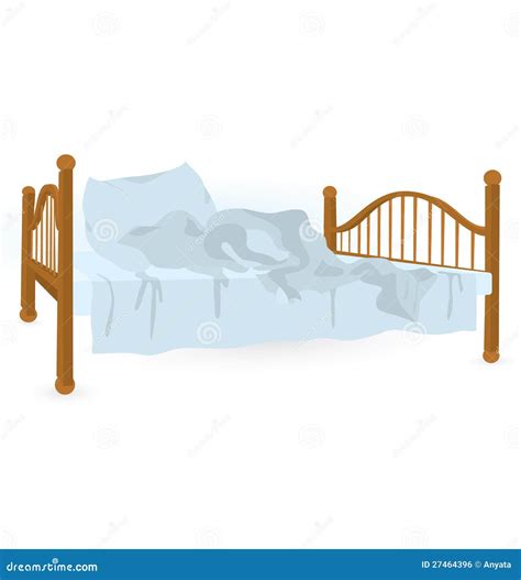 Unmade Bed Isolated Vector Royalty Free Stock Image Image 27464396