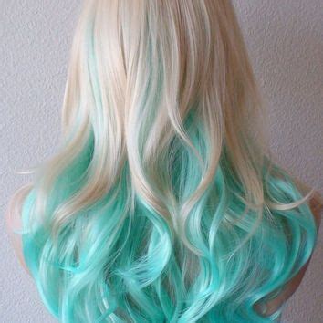 How healthy does your hair. medium length blonde hair with blue tips - Google Search ...