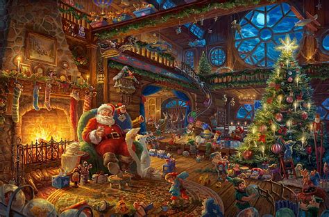 720p Free Download Santas Workshop Art Santa Christmas Craciun
