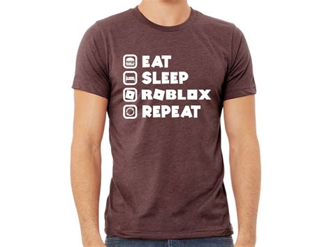 Eat Sleep Roblox Repeat T Shirt Youtuber Gamer Shirt Etsy