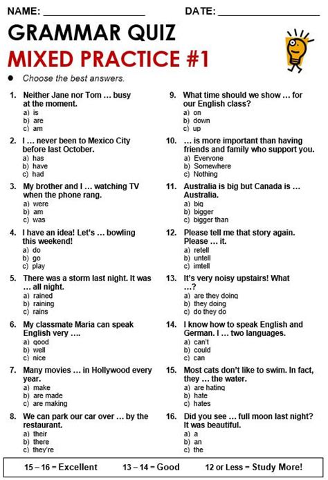Mixed Tenses Exercises With Answers Doc