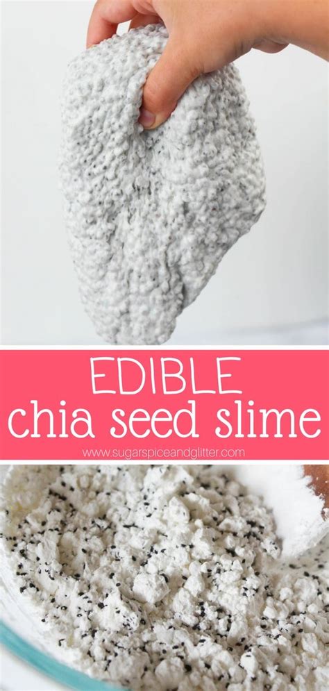 Edible Chia Seed Slime A Fluffy Bumpy Slime With No Glue Or Borax