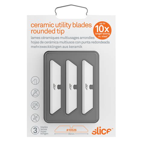 Slice Rounded Tip Replacement Blades For Ceramic Utility Knife Single
