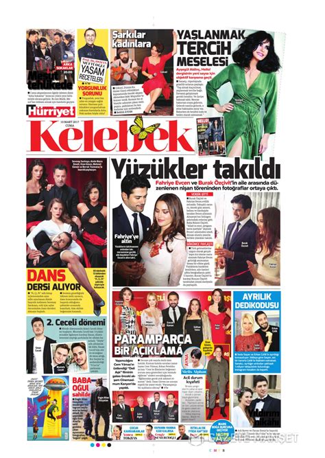 hürriyet kelebek 10 mart 2017 cuma manşeti gazeteler manşetler