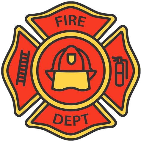 Firefighter Badge Png Picture - Fireman Badge Outline Clipart - Full png image