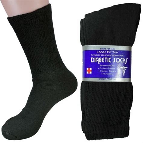 2 Packages Loose Fit Top Diabeticneuropathyedema Crew Socks Ebay