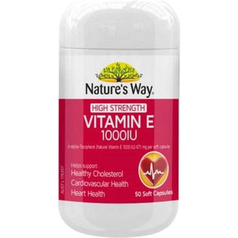 Natures Way High Strength Vitamin E 1000 Iu 50capsules Woolworths