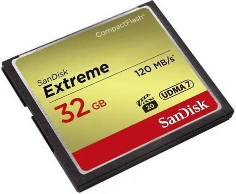 Sandisk Extreme 32gb Compactflash Memory Card Udma 7 Speed Up To 120mb