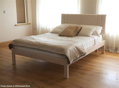 The Tyne Handmade Solid Wood Bed Frame With Our Standard Upholstered