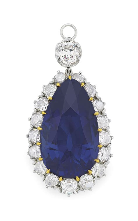 Impressive Sapphire And Diamond Pendant Christies