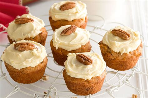 Carrot And Pecan Muffins With Cream Cheese Icing