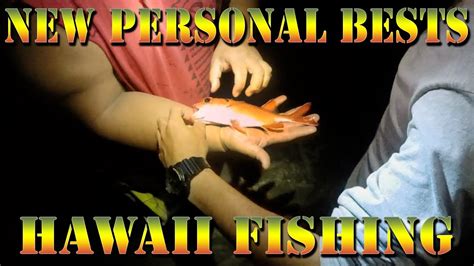 New Personal Best Red Fish Catching Fish In Hawaii Early Morning