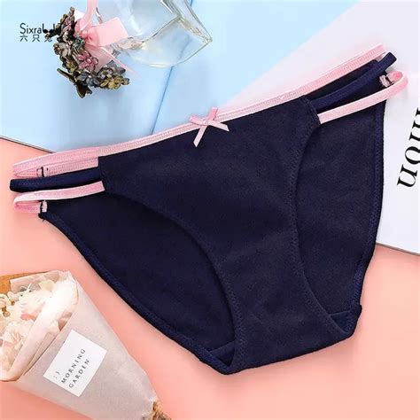 buy hui guan breathable cute cotton panties sex lingerie women hollow out