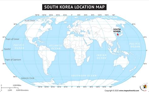 Where Is South Korea Located Location Map Of South Korea
