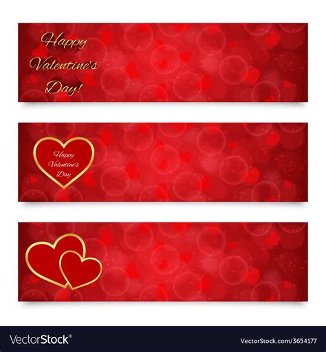 Valentines Day Banners Royalty Free Vector Image