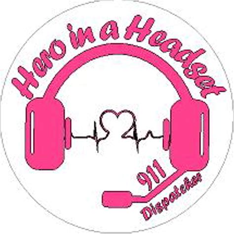 Hero In A Headset 911 Dispatcher Pink Vinyl Sticker At Sticker Shoppe