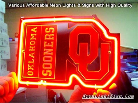 Ncaa Oklahoma Sooners Uo 3d Beer Neon Light Sign Neonlightsigncom