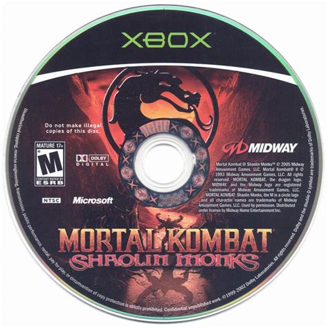 Mortal Kombat Shaolin Monks Cover Or Packaging Material Mobygames