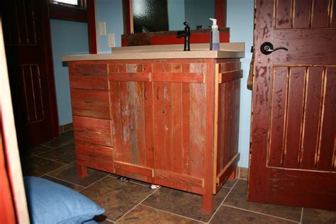 Discover how the bathroom vanities at pottery barn fit into your plans from a full tear out and rebuild to a simple sink swap. Distressed barn board vanity. - Eclectic - Bathroom ...
